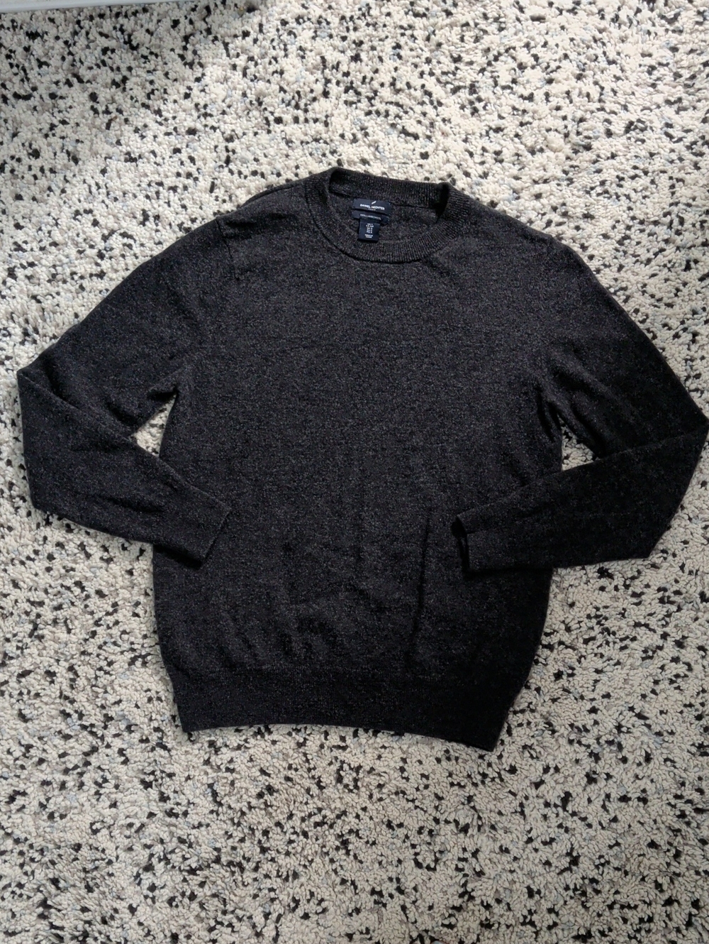 Daniel Hechter Charcoal Crewneck Sweater 100% Lambswool